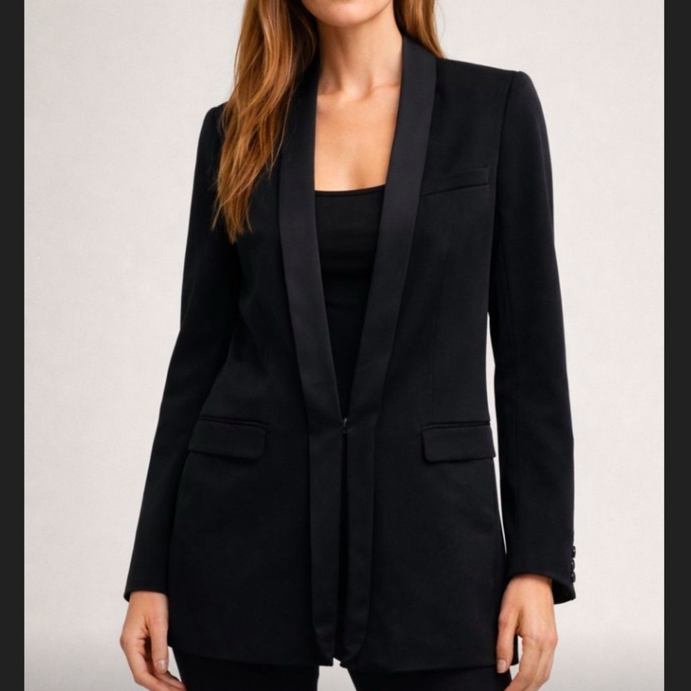 Alice and Olivia Black Long Blazer size 8